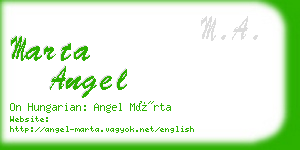 marta angel business card